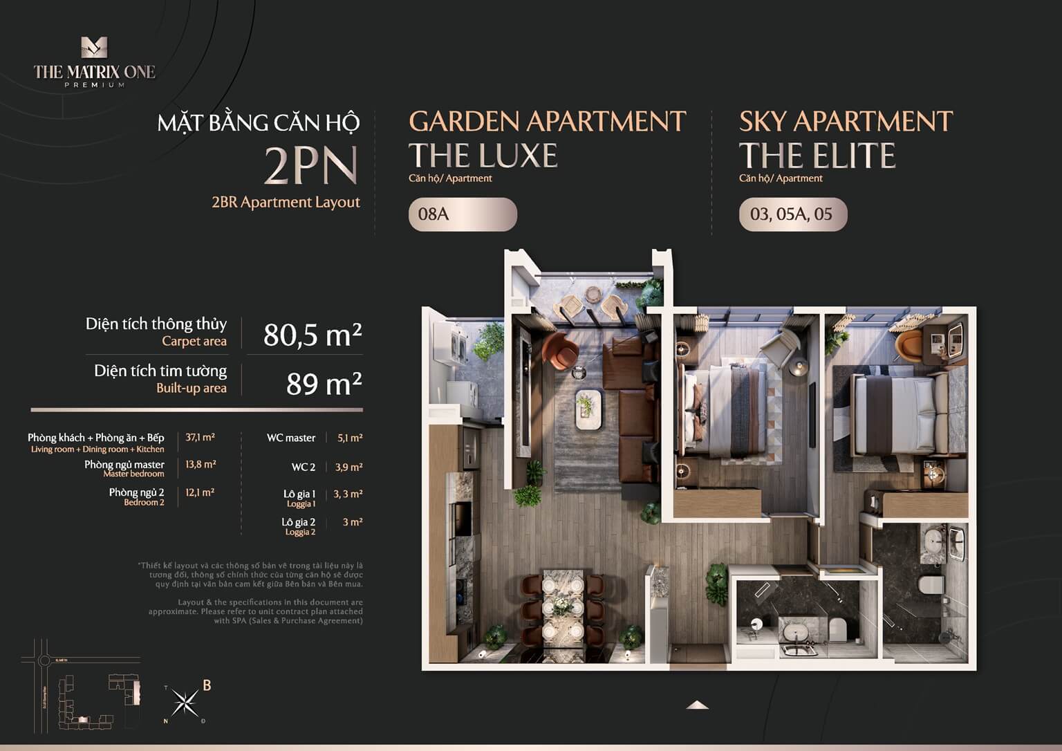 thiết kế căn hộ the matrix one premium