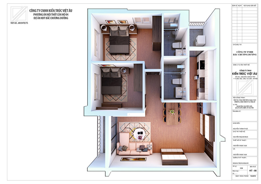 thiết kế căn hộ 04 chung cư phc complex