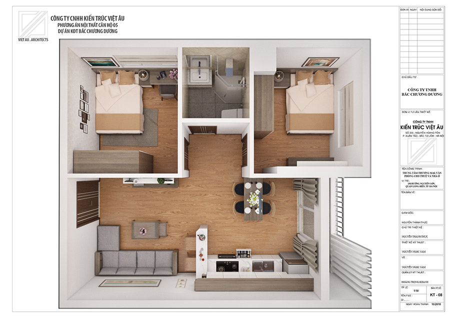 thiết kế căn hộ 05 chung cư phc complex
