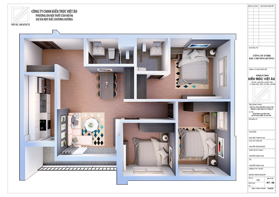 thiết kế căn hộ 06 chung cư phc complex