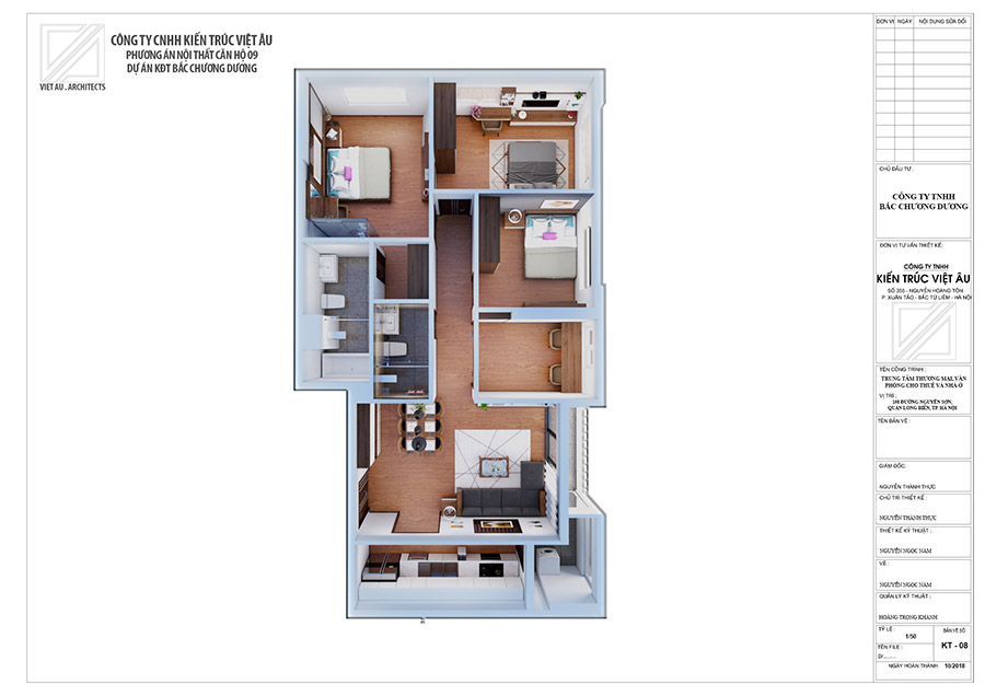 thiết kế căn hộ 09 chung cư phc complex