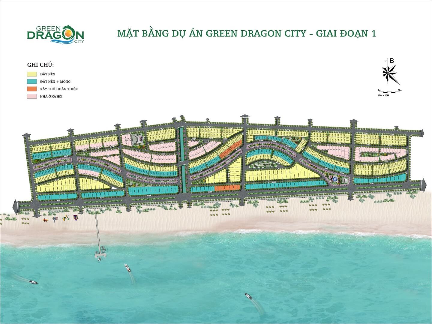 mặt bằng dự án green dragon city