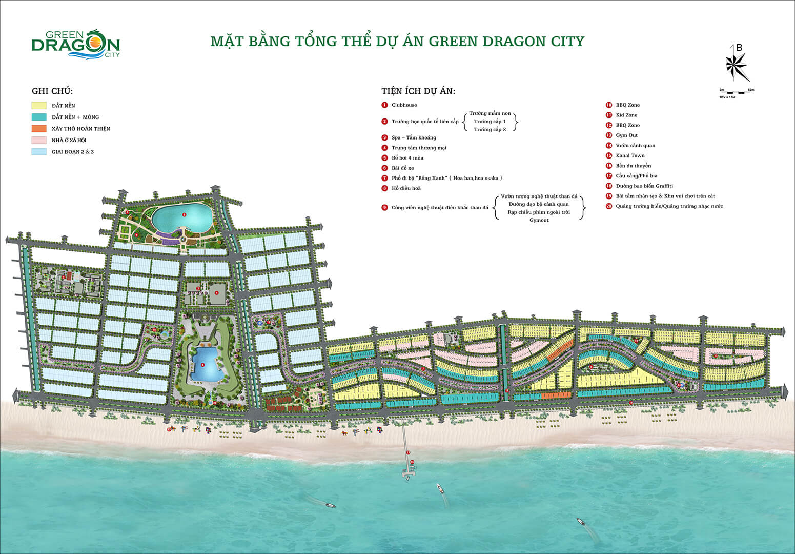mặt bằng tổng thể dự án green dragon city cẩm phả