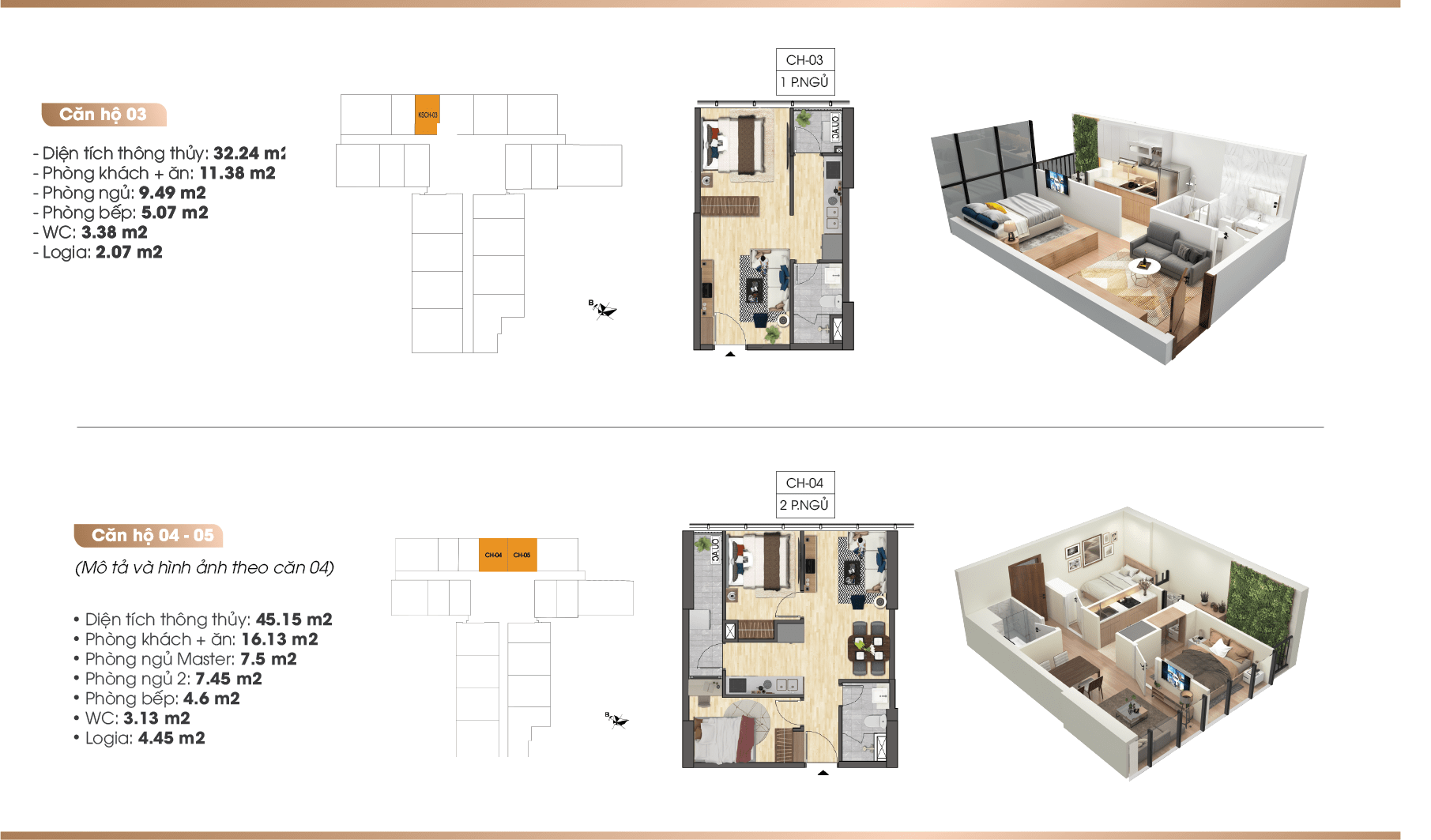 thiết kế chi tiết căn hộ