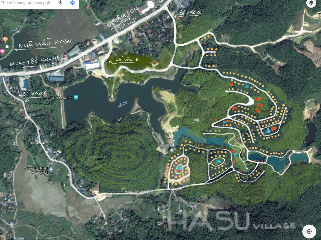 vị trí dự án hasu village