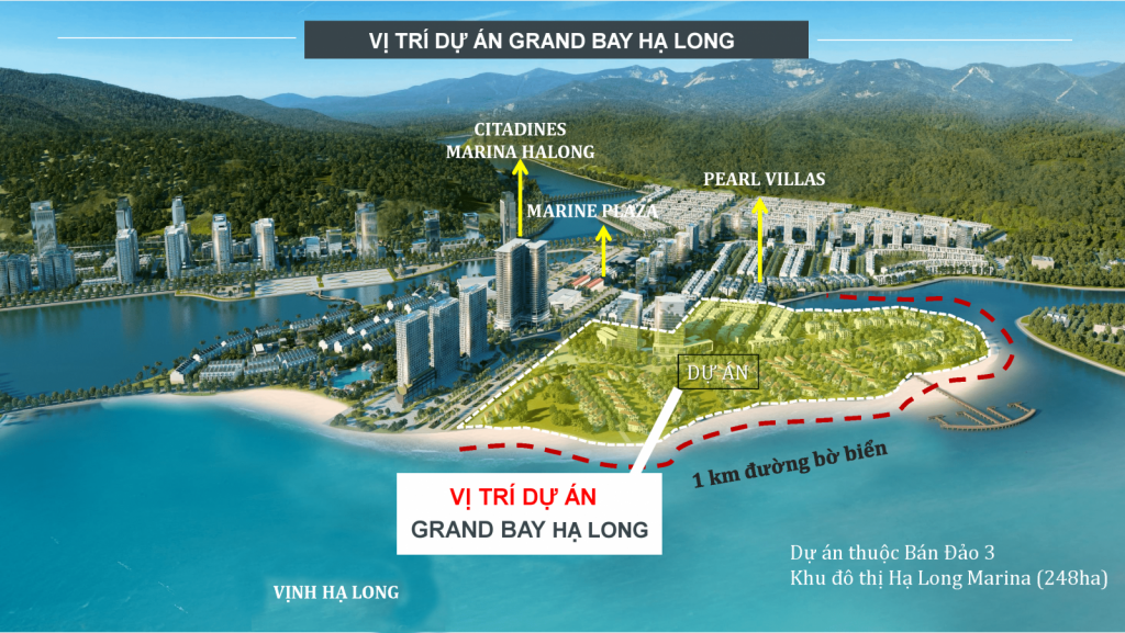vị trí dự án grand bay hạ long villas