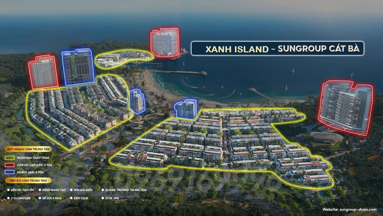 mặt bằng xanh island cát bà by sun group